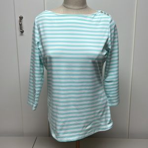 J.McLaughlin Aqua stripped top
